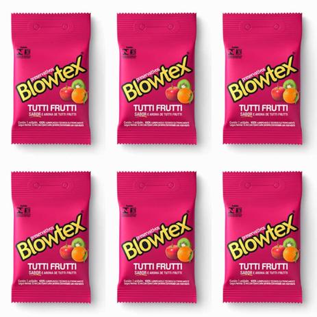Menor preço em Blowtex Preservativo Sabor e Aroma Tutti Frutti C/3 (Kit C/06)