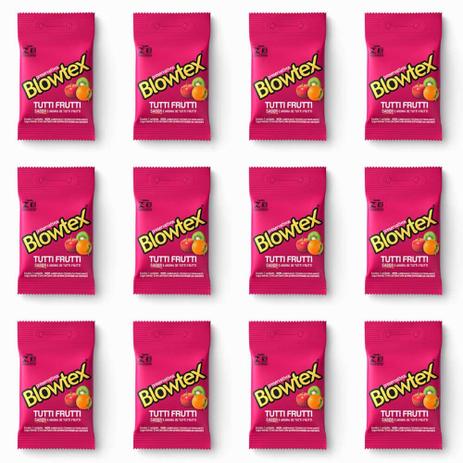 Blowtex Preservativo Sabor e Aroma Tutti Frutti C/3 (Kit C/12) Menor preço em Blowtex Preservativo Sabor e Aroma Tutti Frutti C/3 (Kit C/12)