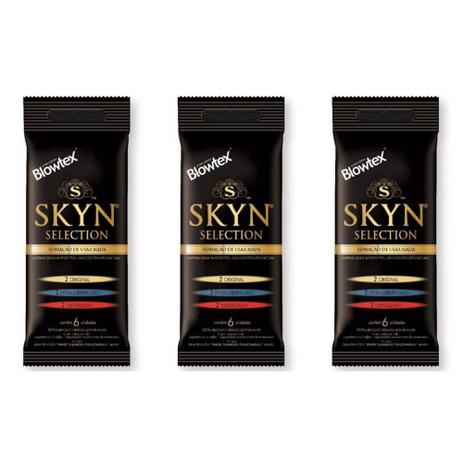 Blowtex Preservativo Skin Selection Sachê C/6 (Kit C/03) Menor preço em Blowtex Preservativo Skin Selection Sachê C/6 (Kit C/03)