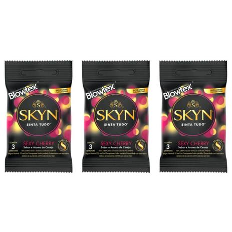 Blowtex Preservativo Skin Sexy Cherry Sachê C/3 (Kit C/03) Menor preço em Blowtex Preservativo Skin Sexy Cherry Sachê C/3 (Kit C/03)