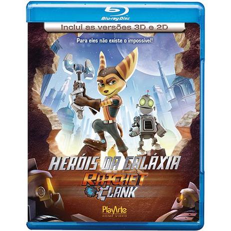 Blu-Ray 2D e 3D - Heróis da Galáxia - Ratchet Clank - Playarte Menor preço em Blu-Ray 2D e 3D - Heróis da Galáxia - Ratchet Clank - Playarte