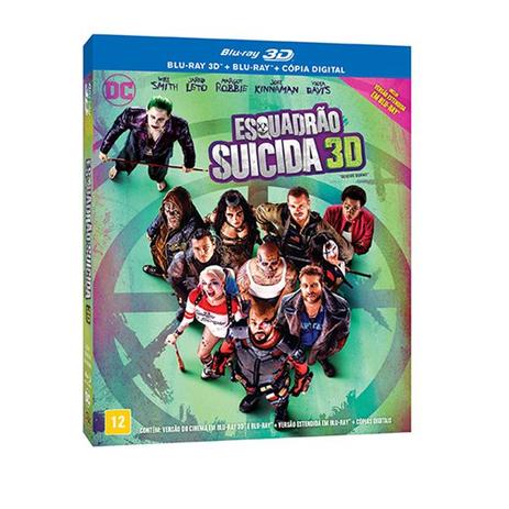 Blu-Ray + Blu-Ray 3D - Esquadrão Suicida - Versão Estendida e Versão de Cinema - Warner Bros. Menor preço em Blu-Ray + Blu-Ray 3D - Esquadrão Suicida - Versão Estendida e Versão de Cinema - Warner Bros.