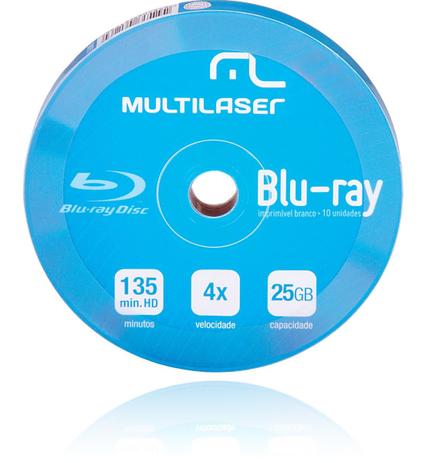 Blu-ray Multilaser 6x 25gb Printable - 10 Unidades Dv057 Menor preço em Blu-ray Multilaser 6x 25gb Printable - 10 Unidades Dv057