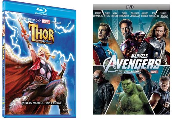 Blu-Ray Thor - O Filho de Asgard + DVD Os Vingadores - The Avengers - Combo Menor preço em Blu-Ray Thor - O Filho de Asgard + DVD Os Vingadores - The Avengers - Combo