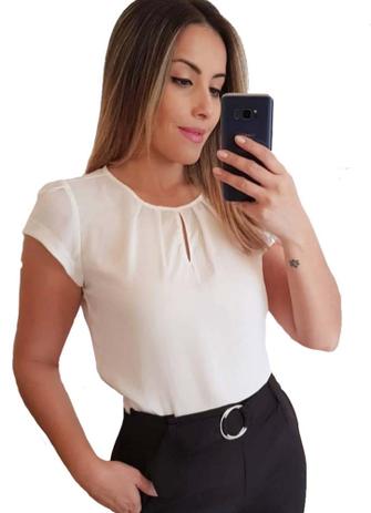 blusa basica manga curta
