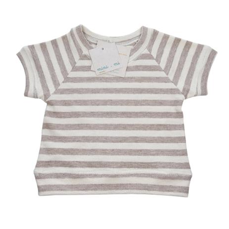 Blusa Bebe Algodao Manga Curta Marrom P 3 A 6 Meses Mini Mi Estudio Blusa Para Bebes Magazine Luiza