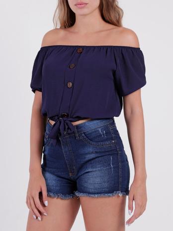 blusa ciganinha azul bebe