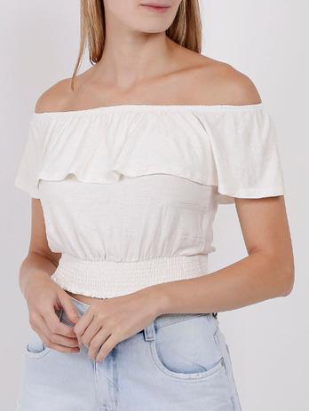 blusa branca cropped