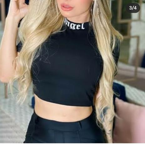 Cropped gola alta angel Clearance