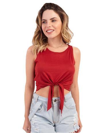 blusa suede de amarrar na frente