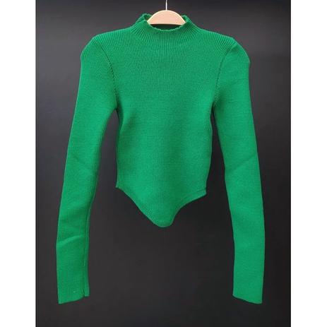 blusa tricot de bico