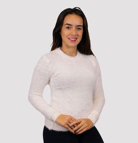 blusa de frio de linha feminina
