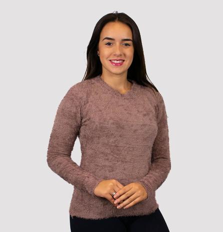 blusa de frio de linha feminina