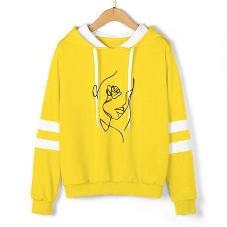 yellow moletom com capuz for teenage girl