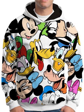 blusa capuz estampada