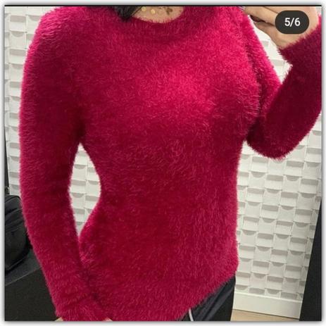 blusa de pelinho preta