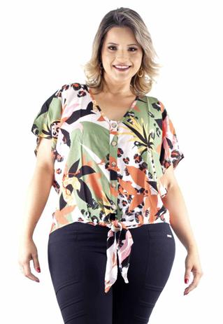 blusa meia estação plus size