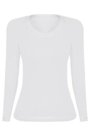 blusa algodao manga longa
