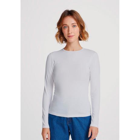 blusa manga longa elastano