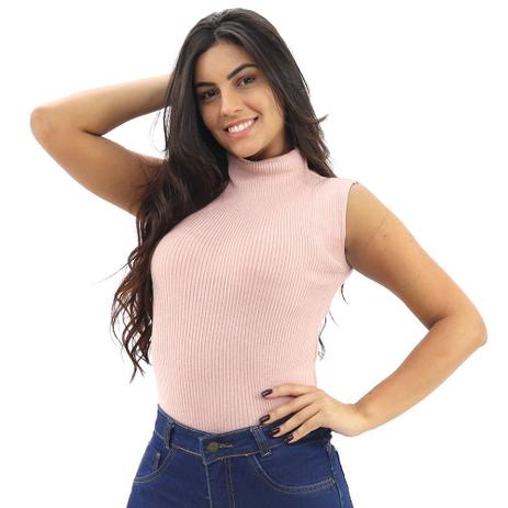blusa regata tricot gola alta