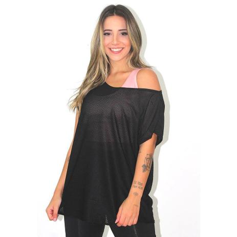 blusa transparente academia
