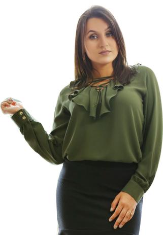 blusas manga transparente
