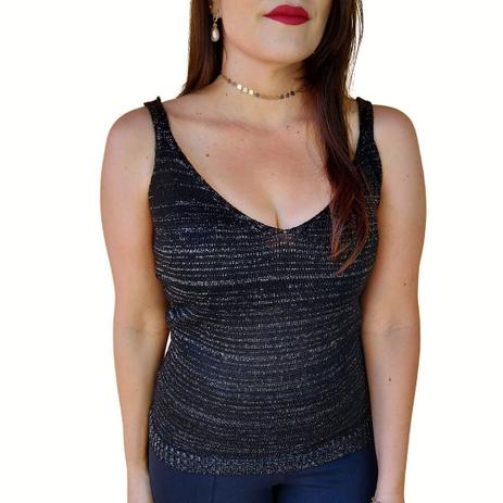 blusa de tricot com brilho