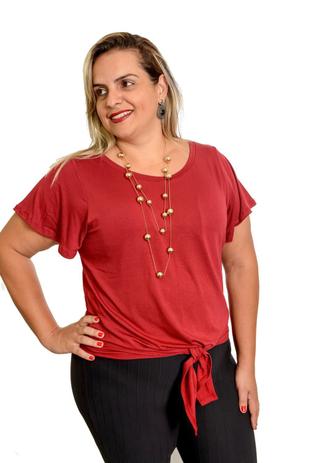 blusa plus size vermelha