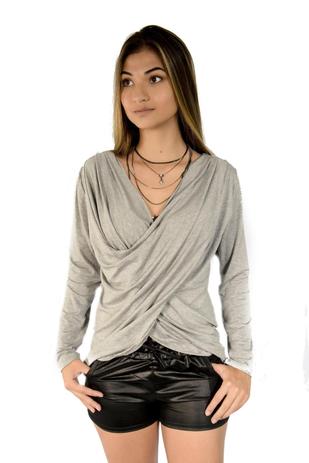 blusa feminina decote transpassado