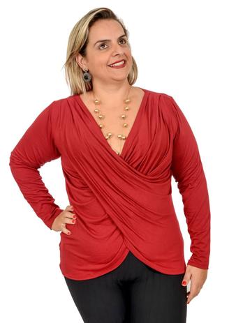 blusa feminina decote transpassado