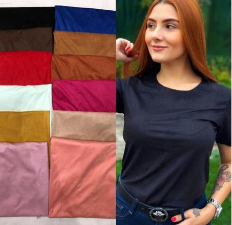 blusa de suede