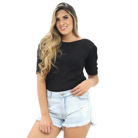 blusa de lã feminina manga bufante
