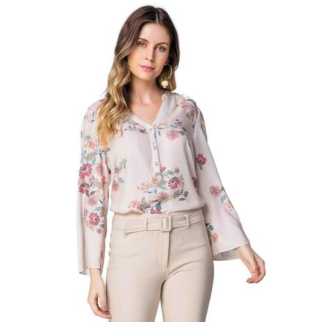 blusa floral feminina