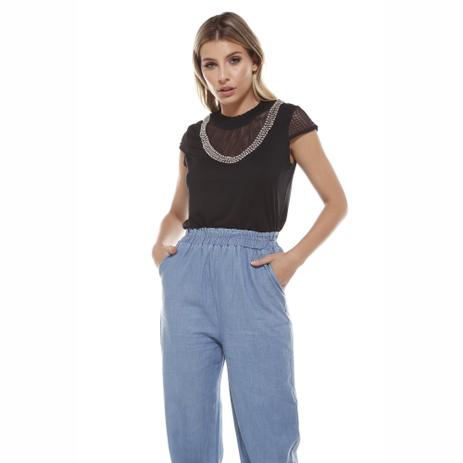 blusa gola pedraria