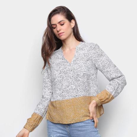 blusa manga longa feminina com botoes