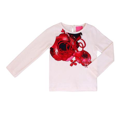 Blusa Infantil Momi Manga Longa Flor Max Menor preço em Blusa Infantil Momi Manga Longa Flor Max