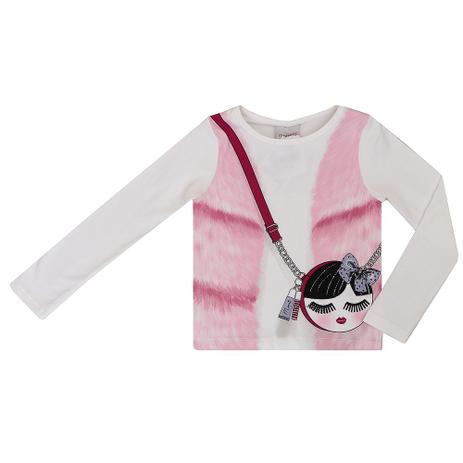 Blusa Infantil Momi Manga Longa Silk Bolsinha Menor preço em Blusa Infantil Momi Manga Longa Silk Bolsinha