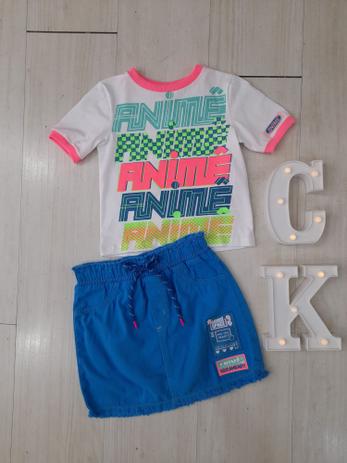 blusa neon infantil