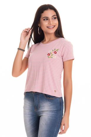 blusa malha bordada
