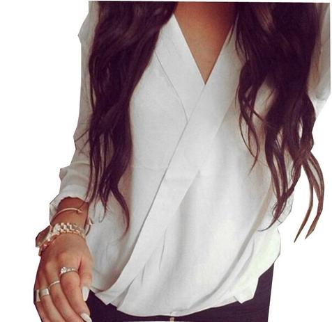 blusa feminina decote transpassado