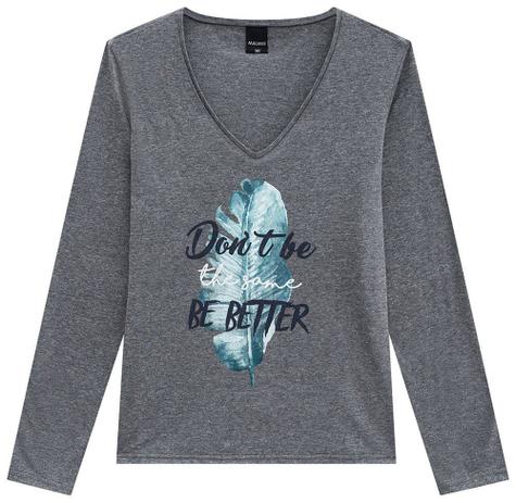 blusa malwee manga longa feminina