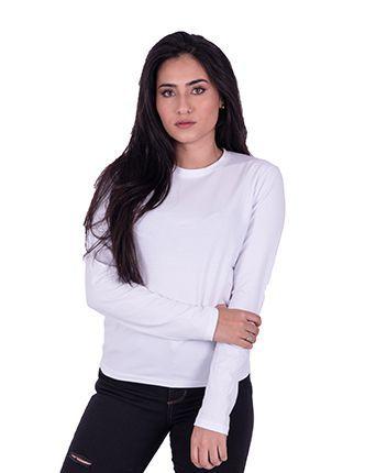 blusa manga longa elastano