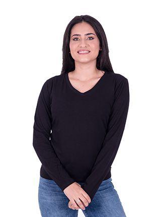 blusa manga longa elastano