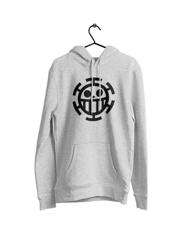 Blusa Moletom Casaco One Piece Trafalgar Law Unissex Cinza e Preto - Mikonos - Moletom / Blusão Feminino - Magazine Luiza