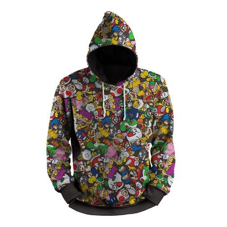 all over graphic moletom com capuzs