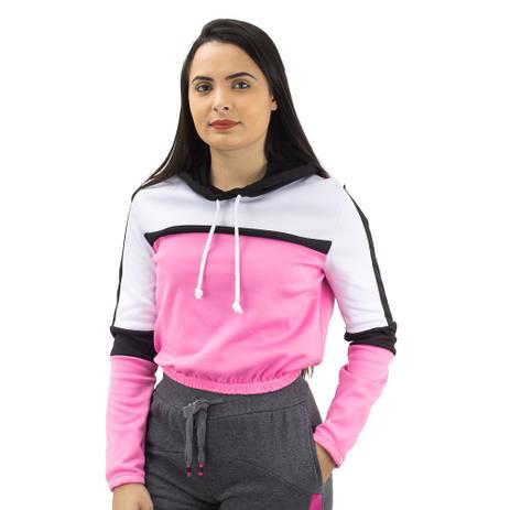 pink moletom com capuz crop top