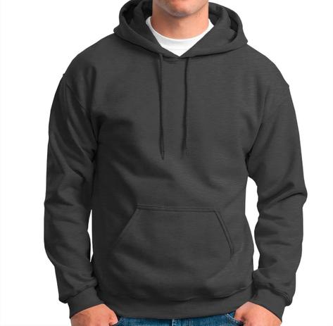 gildan heather grey moletom com capuz