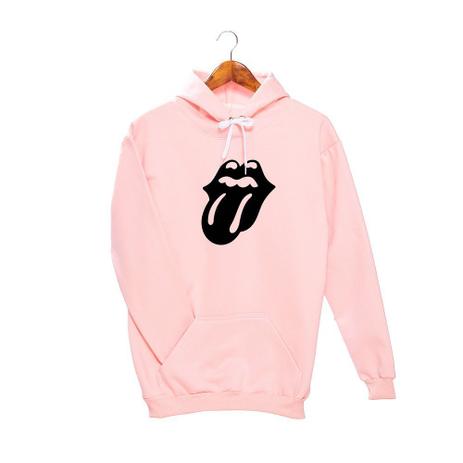 rolling stones moletom com capuz white