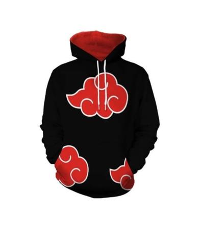 Blusa Moletom Naruto Akatsuki Uchiha Canguru Sharingan Casaco Preto Tamanho G - M.A.L Store - Fábrica Menor preço em Blusa Moletom Naruto Akatsuki Uchiha Canguru Sharingan Casaco Preto Tamanho G - M.A.L Store - Fábrica