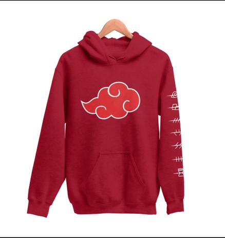 naruto moletom com capuz cotton